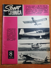 sport si tehnica august 1972-aeromodelism,art. traian vuia,motocicleta rediviva foto