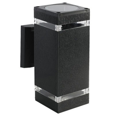 Lampa perete soclu e27 ip44 - negru foto