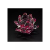 Cumpara ieftin Floare de lotus roz din cristal de sticla -8cm