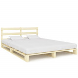 Cadru de pat din paleti, 160 x 200 cm, lemn masiv de pin GartenMobel Dekor, vidaXL