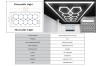 Sistem de Iluminare Plafon Hexagon / HoneyComb 3,94 x 1,86 m Lumina Ajustabila Performance AutoTuning
