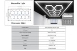 Sistem de Iluminare Plafon Hexagon / HoneyComb 3,94 x 1,86 m Lumina Ajustabila Performance AutoTuning
