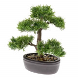 Emerald Cedru artificial bonsai, verde, 32 cm 420001 GartenMobel Dekor, vidaXL