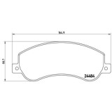 Placute frana Vw Amarok (2ha) 09.10-, Fata, BREMBO