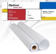 Rola Plotter A1, 80gr, 594mm X 50m, Optima - Premium foto