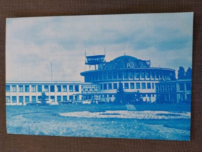 CPIB 23142 CARTE POSTALA - BUCURESTI. AEROPORTUL BANEASA, TAROM, NECIRCULATA, AUTOTURISM foto