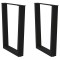 Gossi picioare pentru masa in forma de v 2 buc negru otel