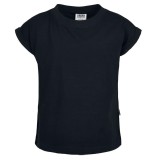 Tricou cu maneca scurta pentru fete Urban Classics Extended Shoulder Tee, negru, 122 128 - OUTLET