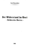 Der Widerstand im Wort
