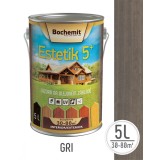 Lazura lemn Bochemit Estetik Clasic 5L, gri, protectie UV
