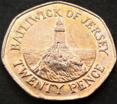 Moneda exotica 20 PENCE - INSULA JERSEY, anul 1998 *cod 1529 B foto