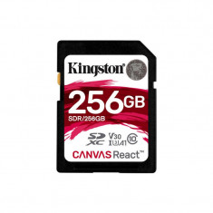 Card Kingston Canvas React SDXC 256GB Clasa 10 UHS-I U3 V30 100Mbs foto