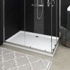 Gossi cadita de dus dreptunghiulara din abs, alb, 80x120 cm