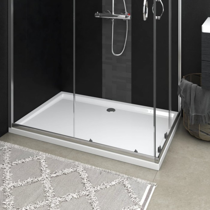 Gossi cadita de dus dreptunghiulara din abs, alb, 80x120 cm