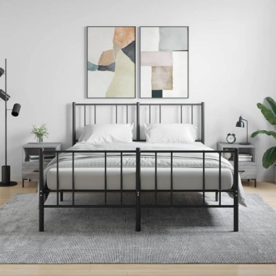 vidaXL Noptiere, 2 buc., gri sonoma, 40x35x47,5 cm, lemn compozit 827449 foto