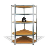 Raft Metalic de Colt cu 5 Polite, 180 x 90 x 30 cm, Capacitate 175 kg Polita