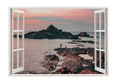 Autocolant decorativ, Fereastra, Natura si peisaje, Multicolor, 85 cm, 2608ST foto