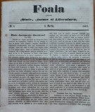 Foaia pentru minte , inima si literatura , nr. 8 , 1863 , Brasov , I. Muresanu