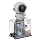 Ascuțitoare cu Bază și Figurină Astronaut, Alb, Plastic, CMCLASS
