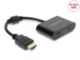 Adaptor HDMI la 2 x USB type C (DP Alt Mode) 4K60Hz T-M 0.18m, Delock 63000