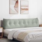 vidaXL Perna pentru spate Gri deschis 200 x 24 x 50 cm Catifea 42014603