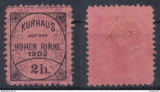 Posta locala Paltinis Hohe Rinne 1903 timbru 2 heller dantelat stampilat