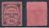 Posta locala Paltinis Hohe Rinne 1903 timbru 2 heller dantelat stampilat