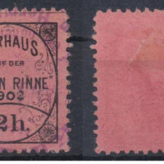 Posta locala Paltinis Hohe Rinne 1903 timbru 2 heller dantelat stampilat