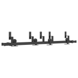 Cumpara ieftin Set feronerie pentru usi glisante, negru, 152,5 cm, otel