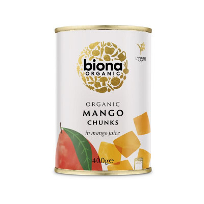 Mango Bucati in Suc de Mango Bio 400gr Biona foto