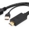 ADAPTOR video GEMBIRD, HDMI (T) la DisplayPort (M), rezolutie maxima 4K (3840 x 2160) la 30Hz, activ USB powered, black, &quot;A-HDMIM-DPF-01&quot; (timbru verd