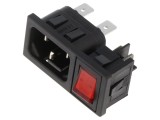 Conector alimentare AC C14 (E) 10A 250VAC BULGIN