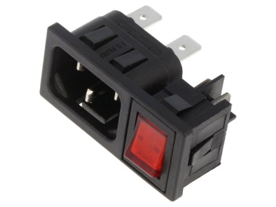 Conector alimentare AC C14 (E) 10A 250VAC BULGIN foto