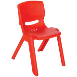 Scaunel cu spatar pentru copii Happy Chair Rosu, Pilsan