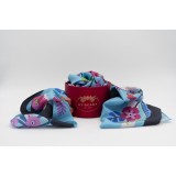 Cumpara ieftin Esarfa Matase Naturala Arcadia Multicolora, 165x40 cm, Made in Italy, Imprimeu Floral, Accesorii Dama