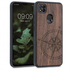 Husa pentru Xiaomi Redmi 9C, Lemn, Maro, 56789.02, kwmobile