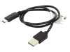 Cablu USB 2.0 A la C 0,5m negru aurit, Lanberg