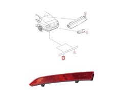 Element reflectorizant catadioptru VW Passat (B8), 08.2014-, partea Dreapta, Spate, spre exterior, OE foto
