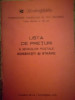 ROMFILATELIA Listă de prețuri a mărcilor poștale rom&acirc;nești și străine 1975 70 p,