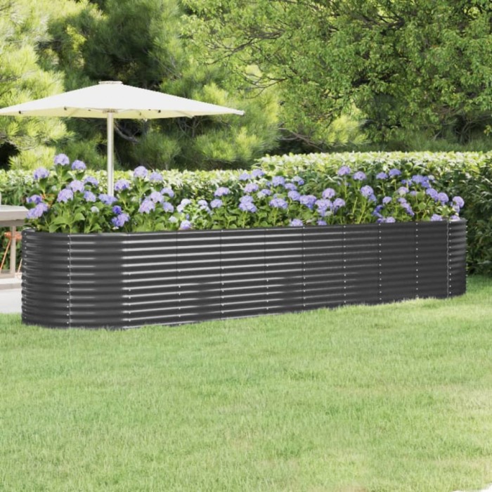 vidaXL Strat &icirc;nălțat grădină 396x100x68 cm oțel vopsit electrostatic
