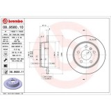 Set discuri frana Mercedes A-Class (W169), B-Class Sports Tourer (W245), punte spate, 258x8, plin, BREMBO