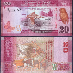 SRI LANKA █ bancnota █ 20 Rupees █ 2017 █ P-123e █ UNC █ necirculata