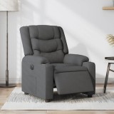 VidaXL Fotoliu rabatabil electric, gri &icirc;nchis, material textil