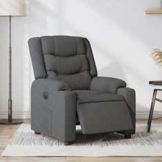 vidaXL Fotoliu rabatabil electric, gri &icirc;nchis, material textil 3206568