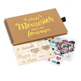 Album Scrapbooking DIY Make Memories, 31.5x21cm, 30 File, H&acirc;rtie Aurie, Autocolante Incluse