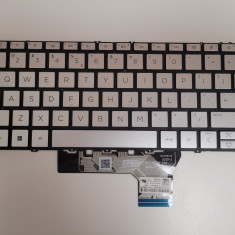 Tastatura Laptop 2in1, HP, Envy X360 13-BF, TPN-C161, N15666-001, N15666-B31, iluminata, argintie, layout US