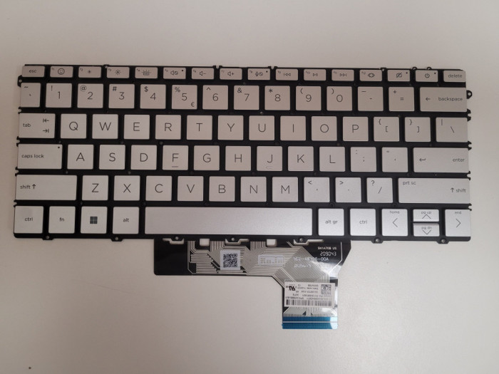 Tastatura Laptop 2in1, HP, Envy X360 13-BF, TPN-C161, N15666-001, N15666-B31, iluminata, argintie, layout US