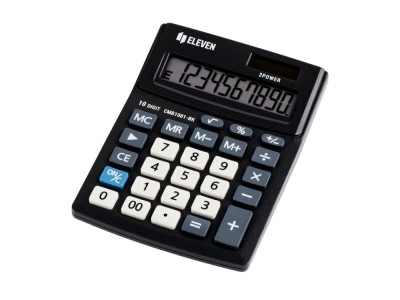 Calculator de birou 10 digiti, 137 x 102 x 31 mm, Eleven CMB1001-BK foto