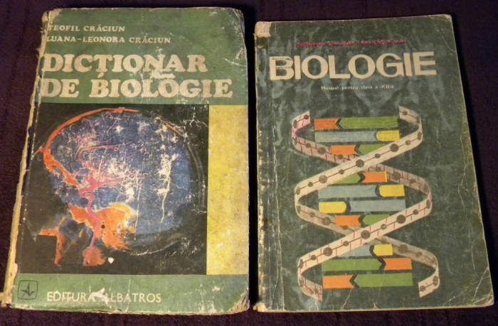 Manual + Dictionar de biologie pentru clasa a XII-a, Epoca de Aur 1987 - 1989