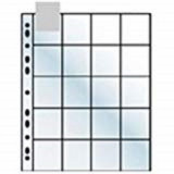 Set 100 folii pentru monede cu 20 buzunare de 50 x 55 mm